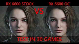 AMD Ryzen 5 5600G + RX6600 | STOCK vs OC Comparison | 8GB VRAM | 16GB RAM | Test in 30 Games