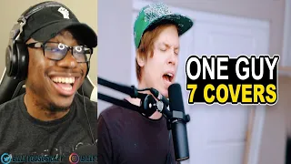 One Guy, 7 Cover Songs (Post Malone, Justin Bieber, Ed Sheeran & Lewis Capaldi) REACTION! | AMAZING!