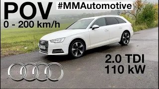 2017 Audi A4 Avant 2.0 TDI (110 kW) POV Test Drive + Acceleration 0 - 200 km/h