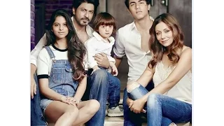 Shah Rukh Khan and his Family  with wife, Gauri Khan and kids, Aryan, Suhana and AbRam Video