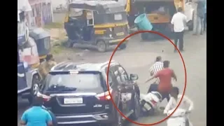 Pune - Attempts to kill a car driver as it hit