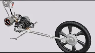 Shaft drive motorcycle transmission animation by Mr H