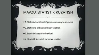 Statistik kuzatish