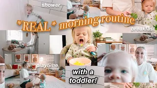 *UNFILTERED* morning routine with my 1 year old! 🤪