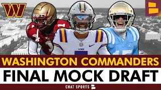 Final Commanders Mock Draft: Adam Peters TRADES UP TWICE In The Early Rounds Of The 2024 NFL Draft