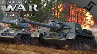 4v4 Su-85 vs Tiger Charge - Men of War: Assault Squad 2 Robz Mod Multiplayer Gameplay