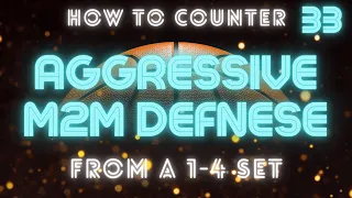 How to counter an agressive man-to-man defense using the 1-4 set.