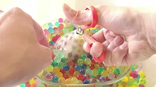 オービーズ6000個で風船スクイーズ作ってみた  6000 Orbeez Balloon Experiment