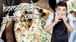 Homemade Garlic Naan (Stovetop Method) | Eitan Bernath