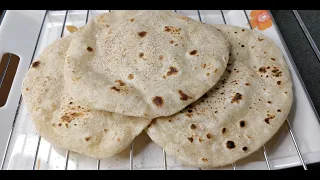 Arabic bread with sourdough starter - الخبز العربي بالخميرة الطبيعية