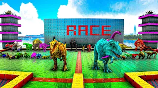 ARK 1 ALL CREATURES RACE - Speed RACE with all Dinosaurs | ARK'S FINAL RACE