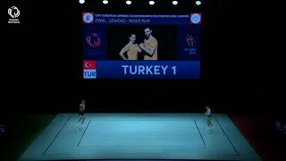 Nazli OZGOR & Nihatcan GUL (TUR) - 2021 Aerobics Europeans, Mixed Pairs final