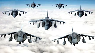 Hundreds US AV-8B Harrier II Attack Aircraft arrive at the Red Sea Border to destroy rebel ships