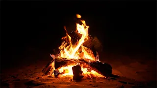 Cozy Crackling Fire and Piano Music for Relaxing, Sleeping, Studying and Stress Relief