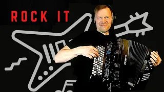 Andrey Kir performs rock hits on electronic button accordion Roland. That's fantastic!