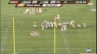 Texas Longhorns kick the Game Winning Field goal Big 12 Championship Game vs Nebraska Cornhuskers