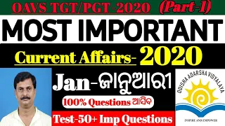 OAVS 2020 Current Affairs January Month's Part-1 for TGT & PGT.