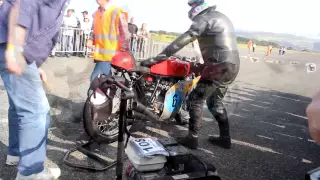 Honda 250 6 cylinder RC166 start up Jurby festival Isle of Man during the Manx Grand Prix Classic TT