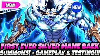 *LET'S GOOOOO!* FIRST EVER SILVER MANE BAEK YOONHO SUMMONS + GAMEPLAY & TESTING (Solo Leveling Arise