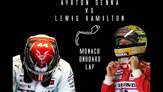 AYRTON SENNA vs LEWIS HAMILTON | MONACO ONBOARD LAP