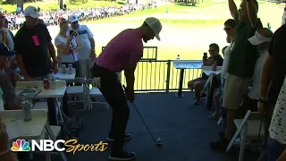 Steph Curry's insane golf shot from spectator tent at American Century Championship | NBC Sports