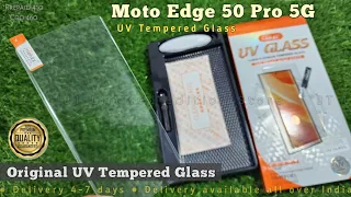 Moto Edge 50 Pro 5G Original UV Tempered Glass ! Moto Edge 50 Pro 5G Best Tempered Glass