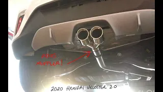 2020  Hyundai Veloster 2.0 Premium Muffler Delete Install / Impressions / Noise Clips