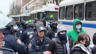 Dozens arrested as NYPD clears protest from Columbia University campus