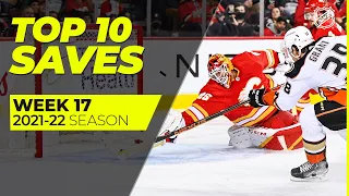 Top 10 Saves from Week 17 of the 2021-22 NHL Season