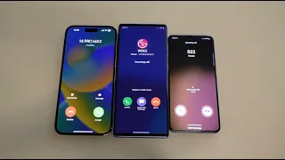 Apple iPhone 14 Pro Max vs LG Wing vs Samsung S22 Incoming Calls