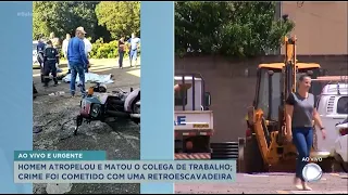 Homem usa retroescavadeira para atropelar e matar colega de trabalho em São Carlos