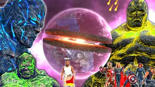 GTA 5 : SHINCHAN & FRANKLIN Destroyed WORLD Of MOON GOD, EARTH GOD in gta 5|LAVA ICE SUN vs avengers