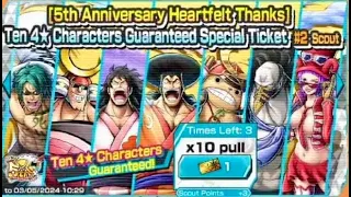 Ten 4★ Guaranteed ODEN ticket summons | One Piece Bounty Rush