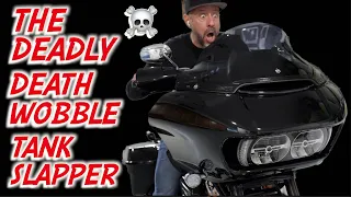 DEADLY 🏴‍☠️ how to prevent tank slapper | death wobble on your motorcycle #roadglide  #motorcycle