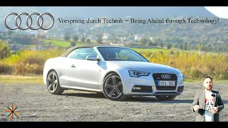 2013-2016 AUDI A5 S Line Quattro Cabriolet 3.0 TDI Review | Loaded V6 Style & Speed & Fun! RUS SUB!