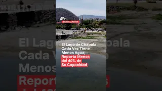 ¡Cada vez hay menos agua! Lago de Chapala reporta menos del 40% de su capacidad - N+ #Shorts