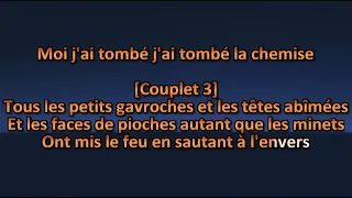 Zebda - Tomber la chemise - Karaoke / Lyrics