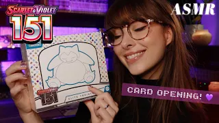 ASMR ❤️ Pokemon 151 Snorlax ETB Opening!~ Whispers, Card Tapping & TCG Pack Crinkles!