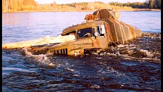 MOST CRAZY DRIVERS LOGGING TRUCKS FAILS CROSSING RIVER❗ほとんどのクレイジードライバーロギングトラックは川を渡ることに失敗します