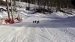 Ted Ligety Training on Sochi Olympic GS Hill (stabilized)