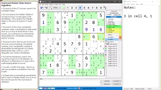 dxSudoku #110 Finding Hidden Triples with Cell Phone Apps