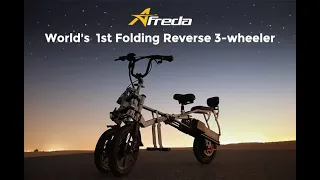 Afreda S6: 1st Fold-in-1s Reverse 3-wheel E-bike perfect for commute, offroad, and family outings
