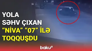 Şamaxıda qayda pozan “Niva” qəza törətdi