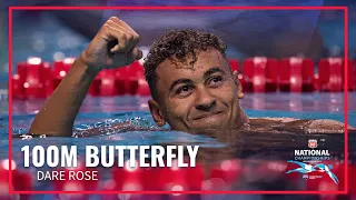 Dare Rose Secures The Win in 100M Butterfly | 2023 Phillips 66 National Championships