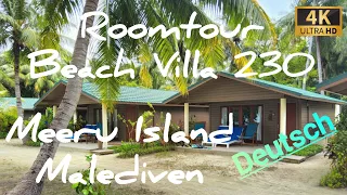 Beach Villa - Room Tour - Meeru Island [4K] - deutsch 🇩🇪