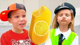 Max and Katy selling ice-cream