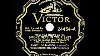 1st RECORDING OF: Smoke Gets In Your Eyes - Gertrude Niesen (1933)