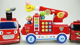 Pororo Tayo Fire truck 뽀로로 119소방차와 타요 또봇R 소방차놀이Tobot Fire engine car toys автомобильные игрушки