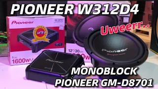 SUBWOOFER PIONEER TS-W312D4 pakai MONOBLOCK PIONEER GM-D8701///MADE IN VIETNAM