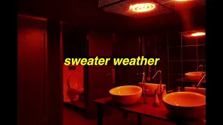 sweater weather but you're in the bathroom at a party.